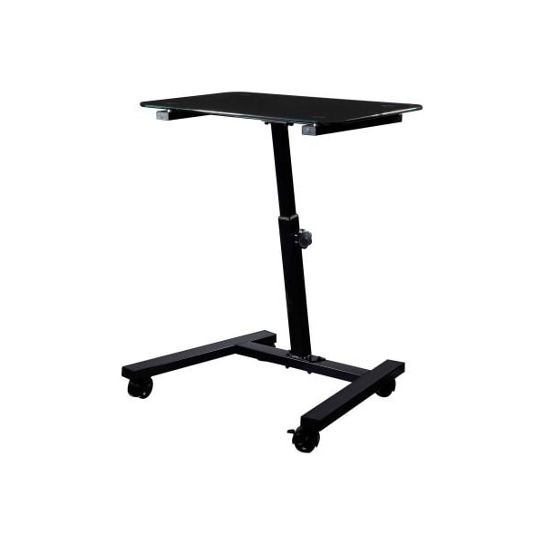 Seville Classics Seville Classics airLIFT Tempered Glass Mobile Laptop Desk Cart, Black OFF65934B - main